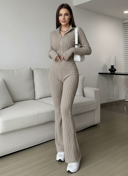 The Aria Ribbed Knit Lounge Set